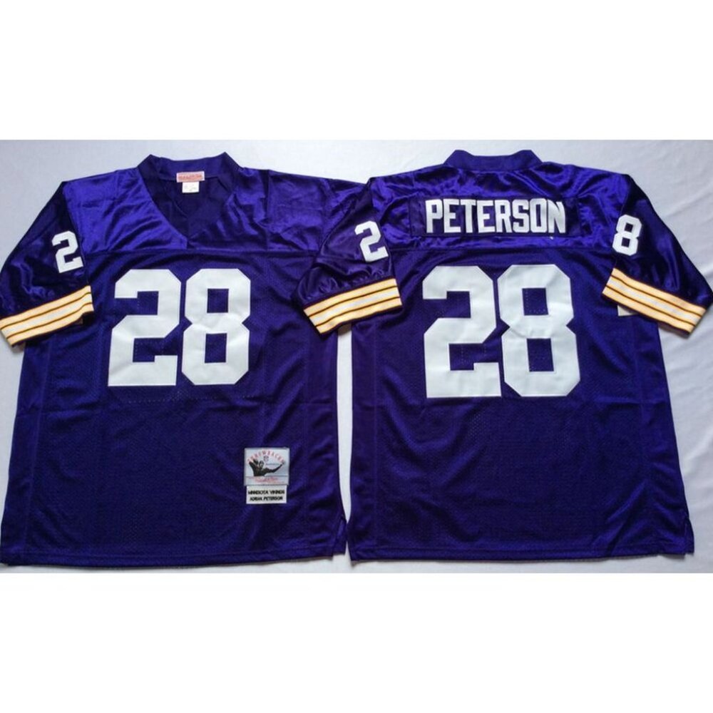 Can Select Mens Youths  Adrian Peterson Purple Stitched Jersey